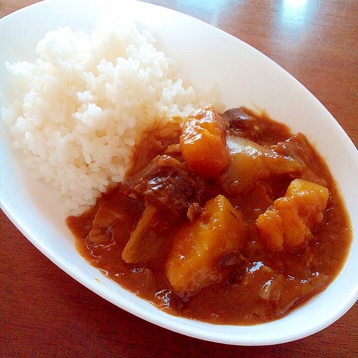 茄子とカボチャのカレー